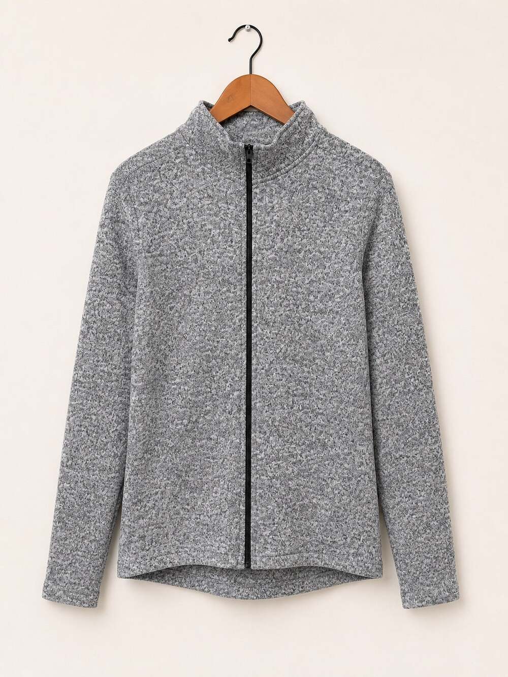 NWOT Danksin Gray Full Zip Jacket Sweater Fleece Mock Neck Activewear Sz XXL